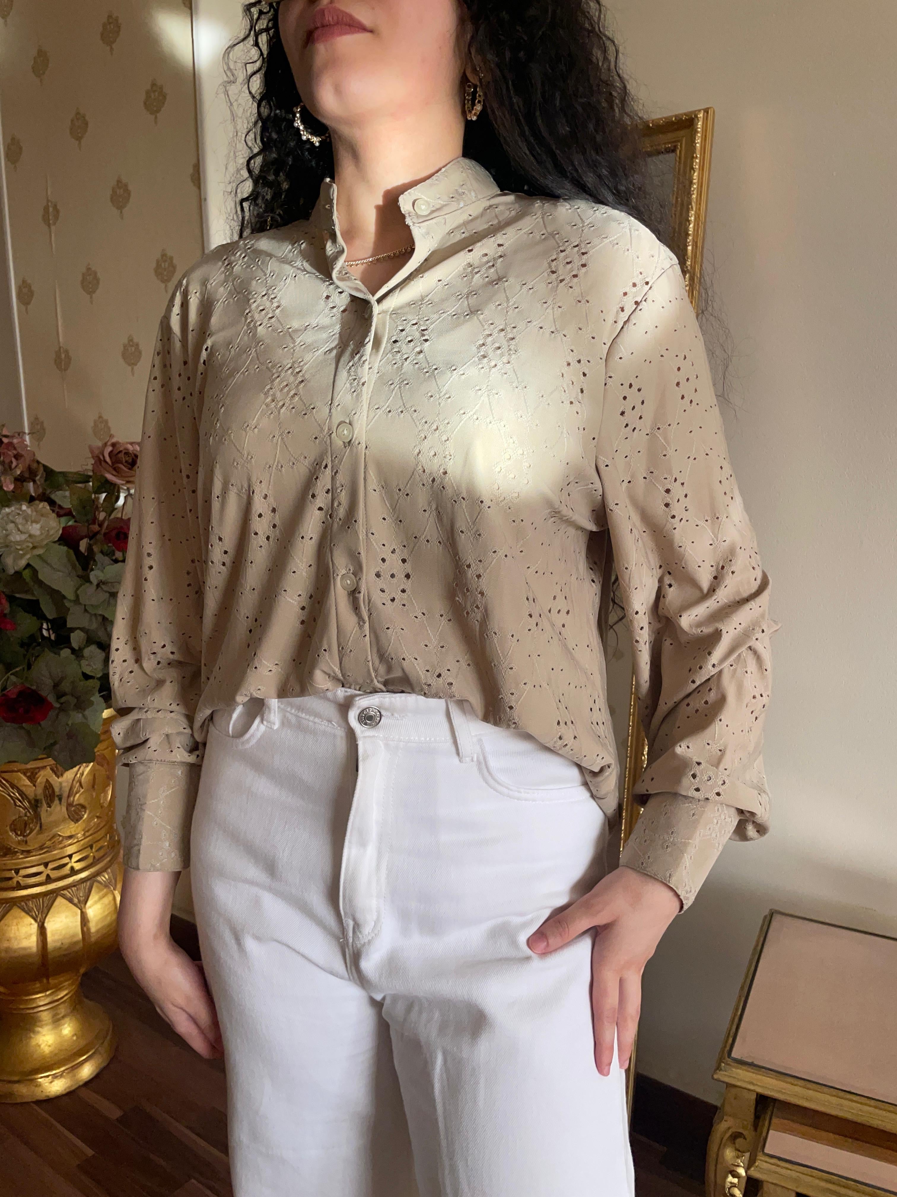 Mocha Broderie Shirt