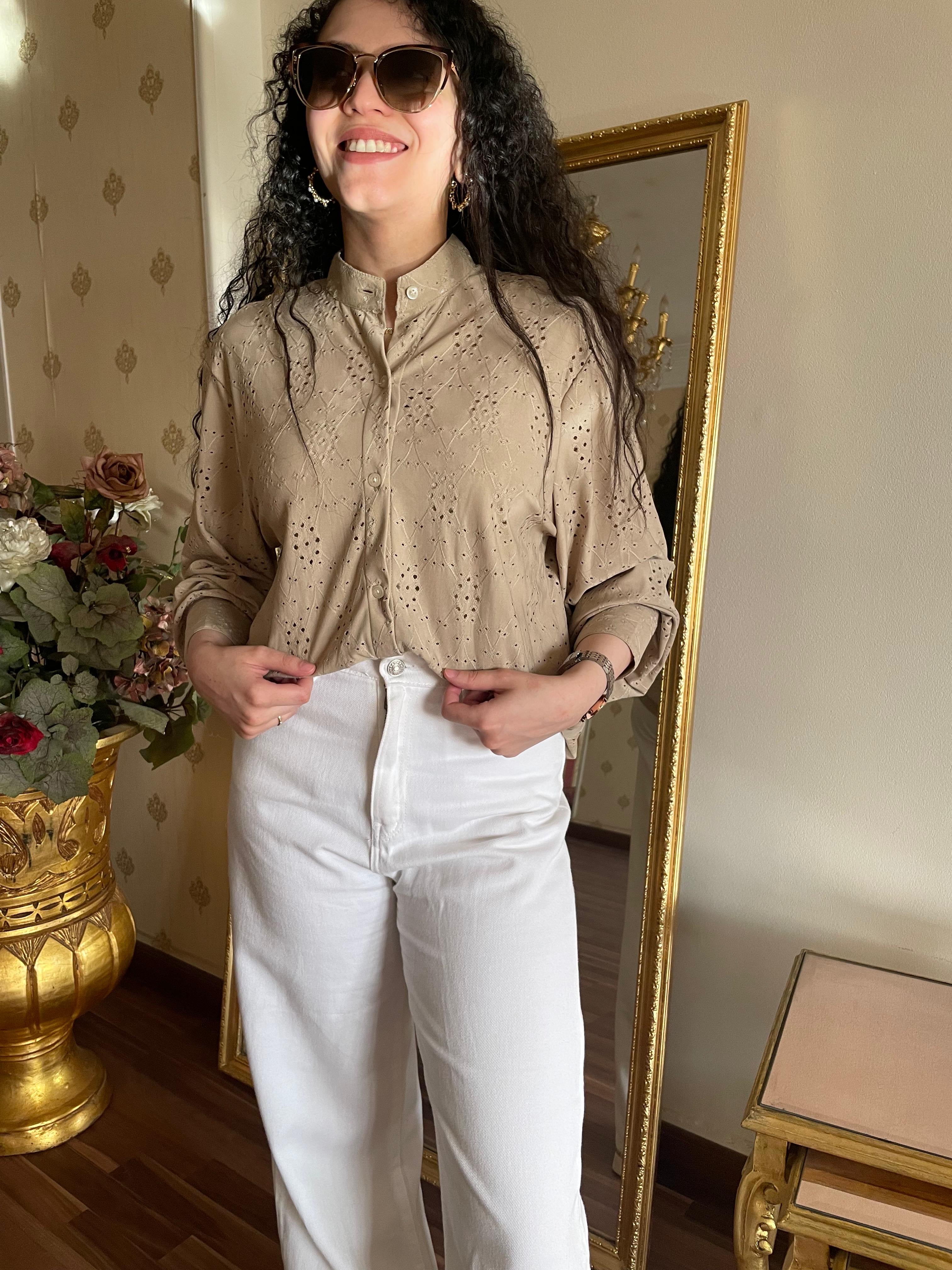 Mocha Broderie Shirt