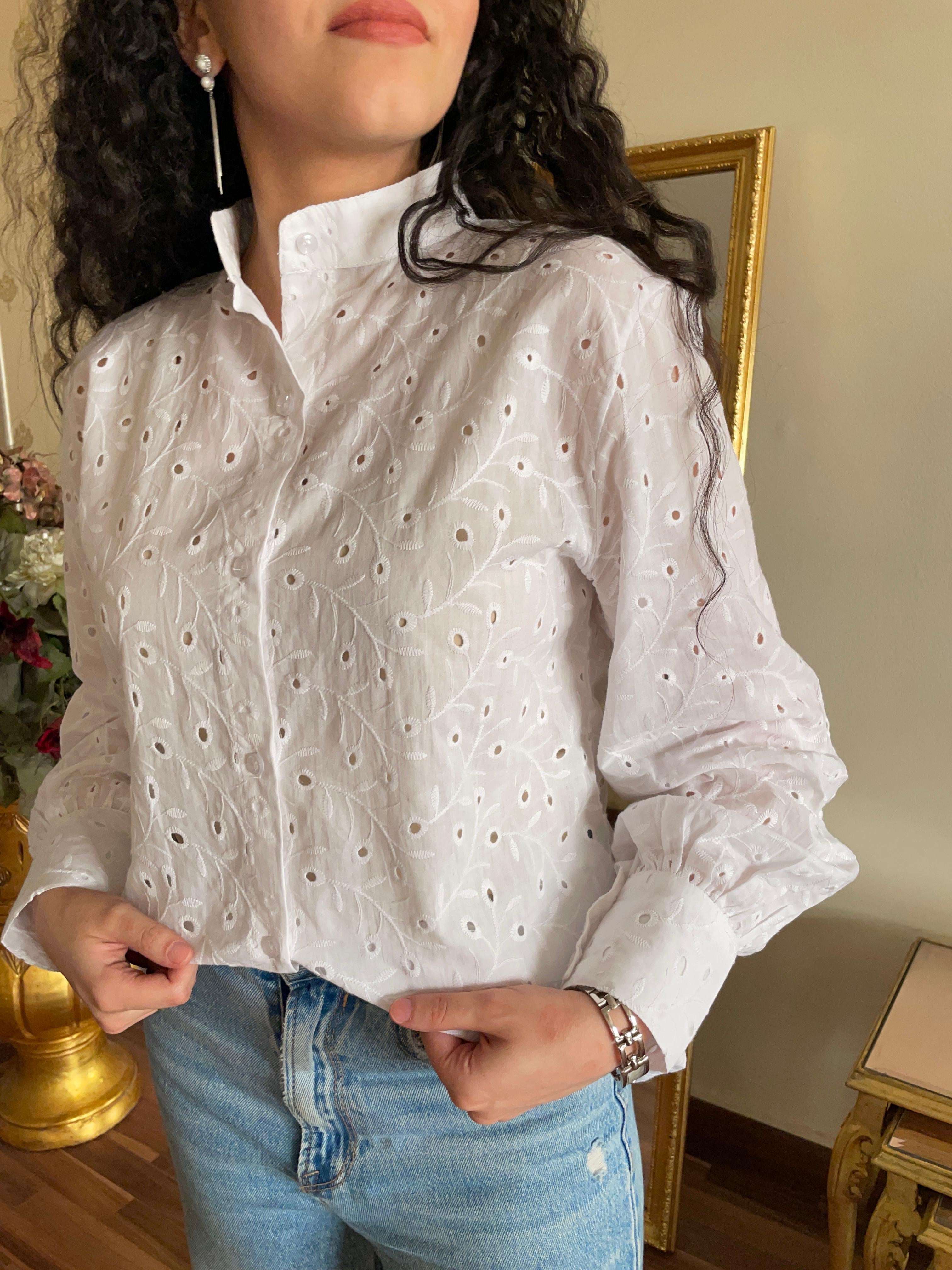 White Broderie Shirt