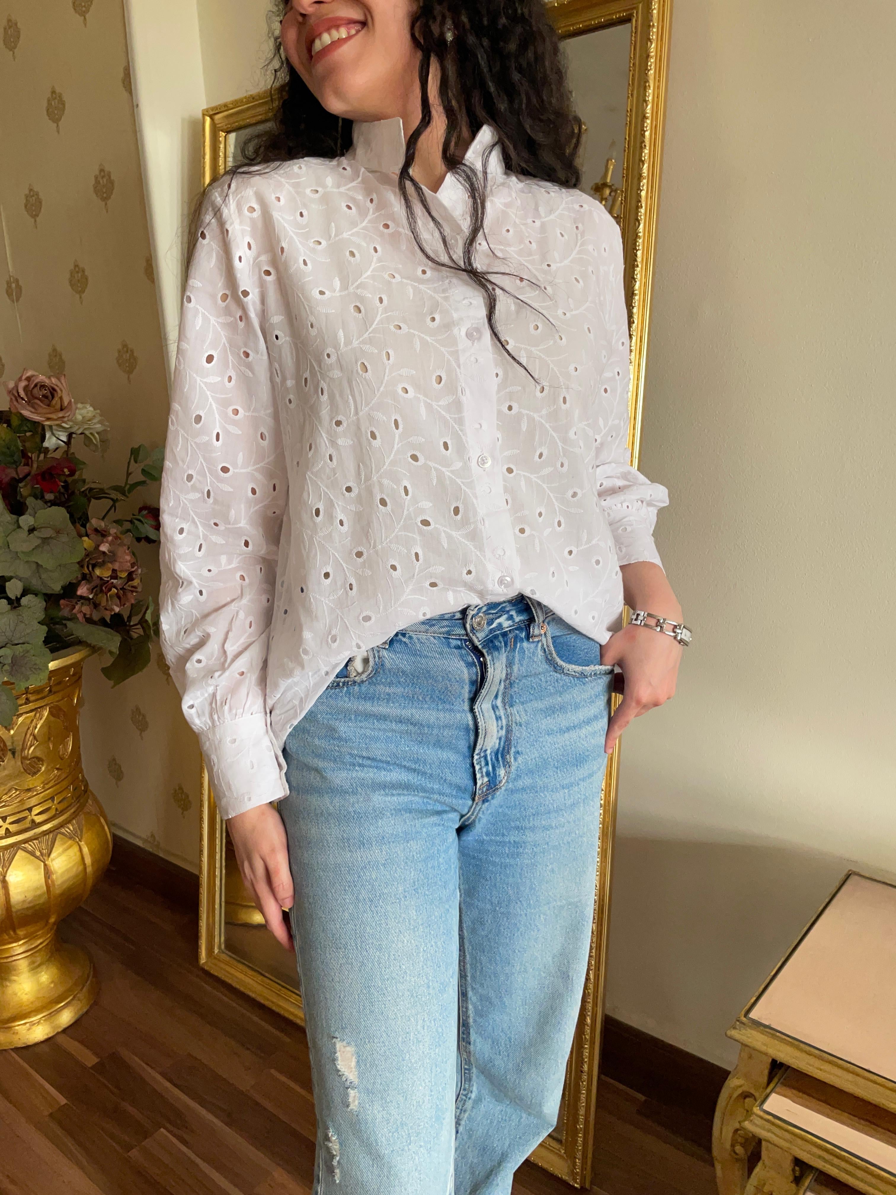White Broderie Shirt