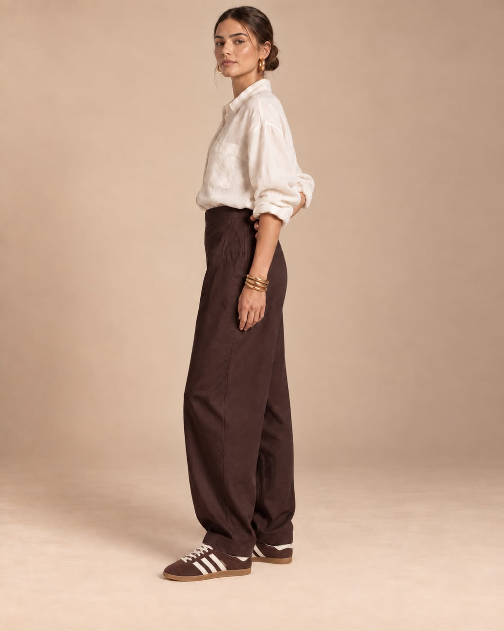 Chocolate Relaxed Balloon Pants