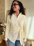 Butter Yellow Knot Top