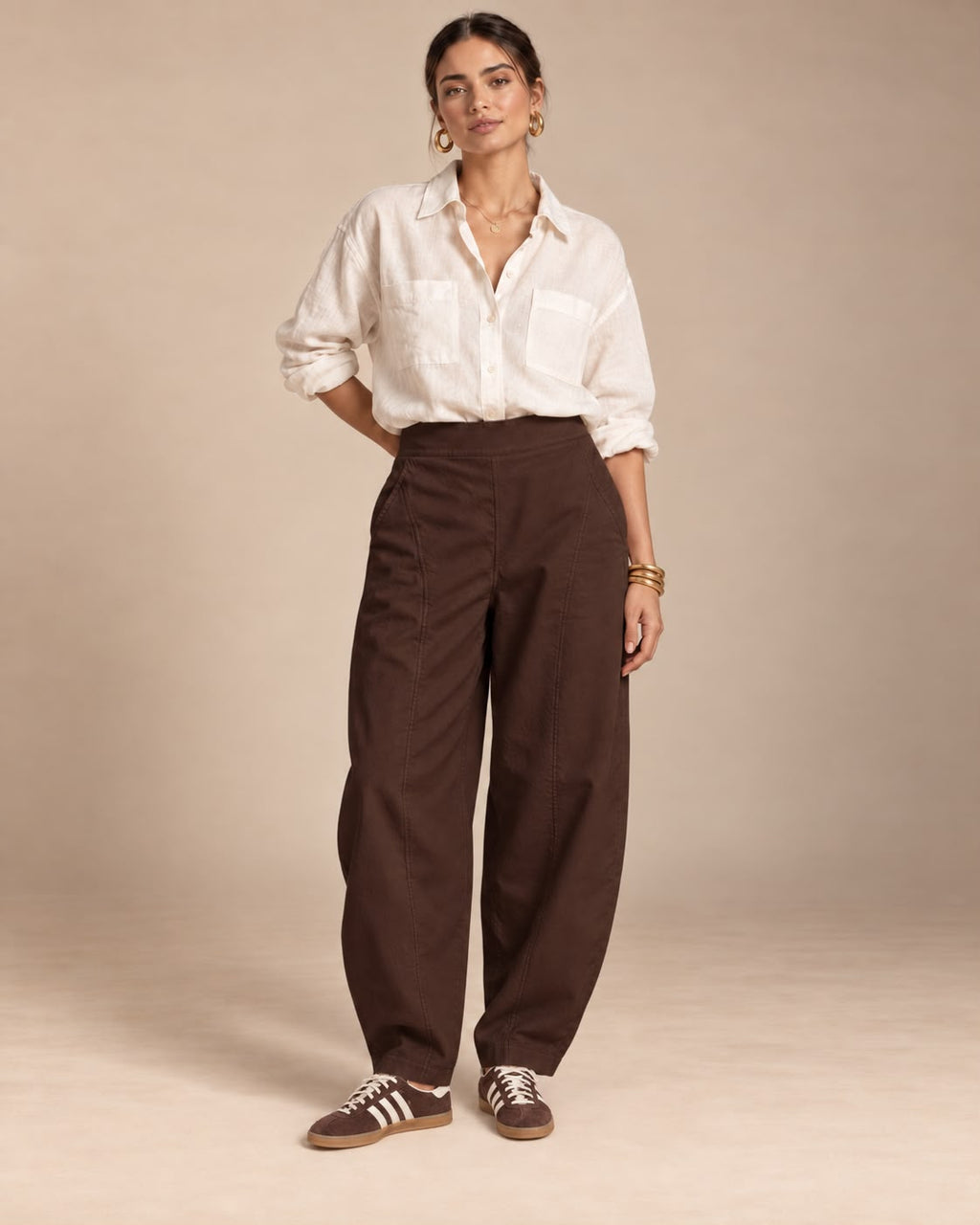 Chocolate Relaxed Balloon Pants