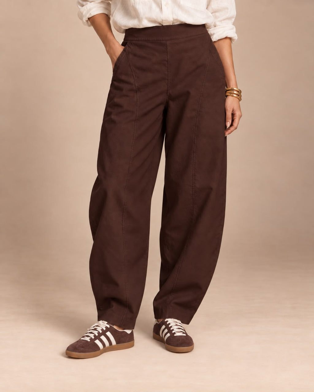 Chocolate Relaxed Balloon Pants