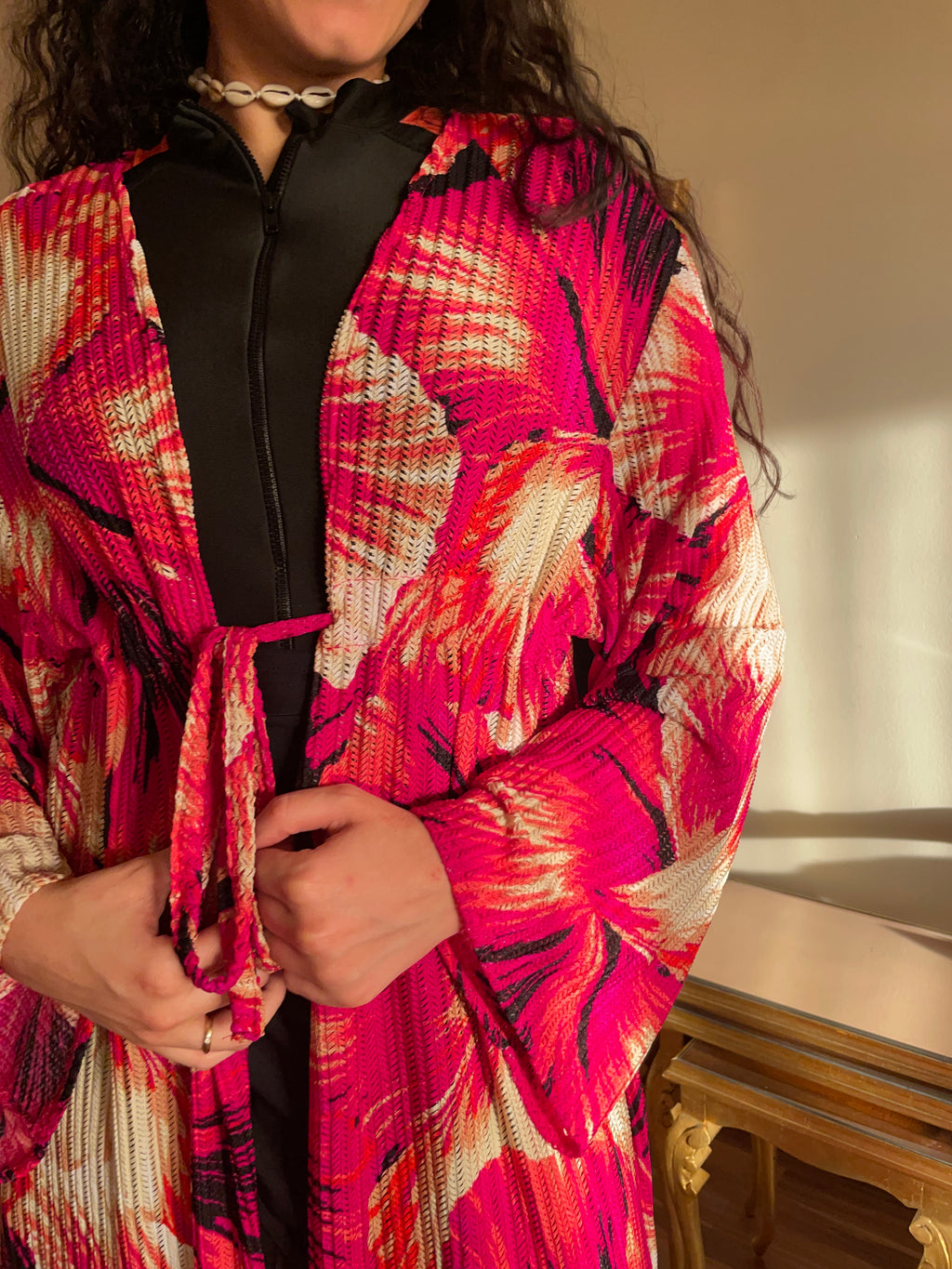 Mesh Cover Up Kimono