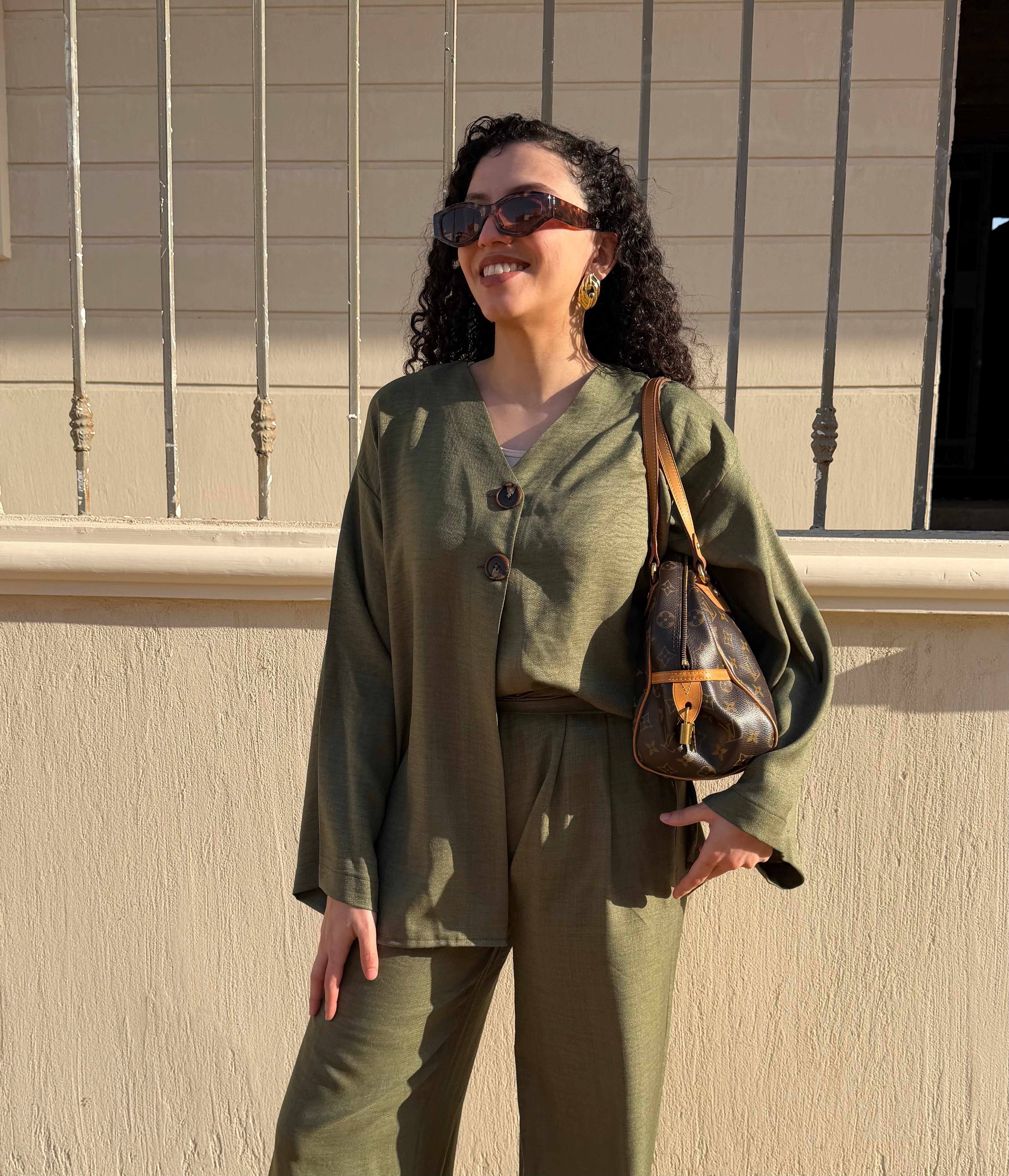 Olive Linen Set
