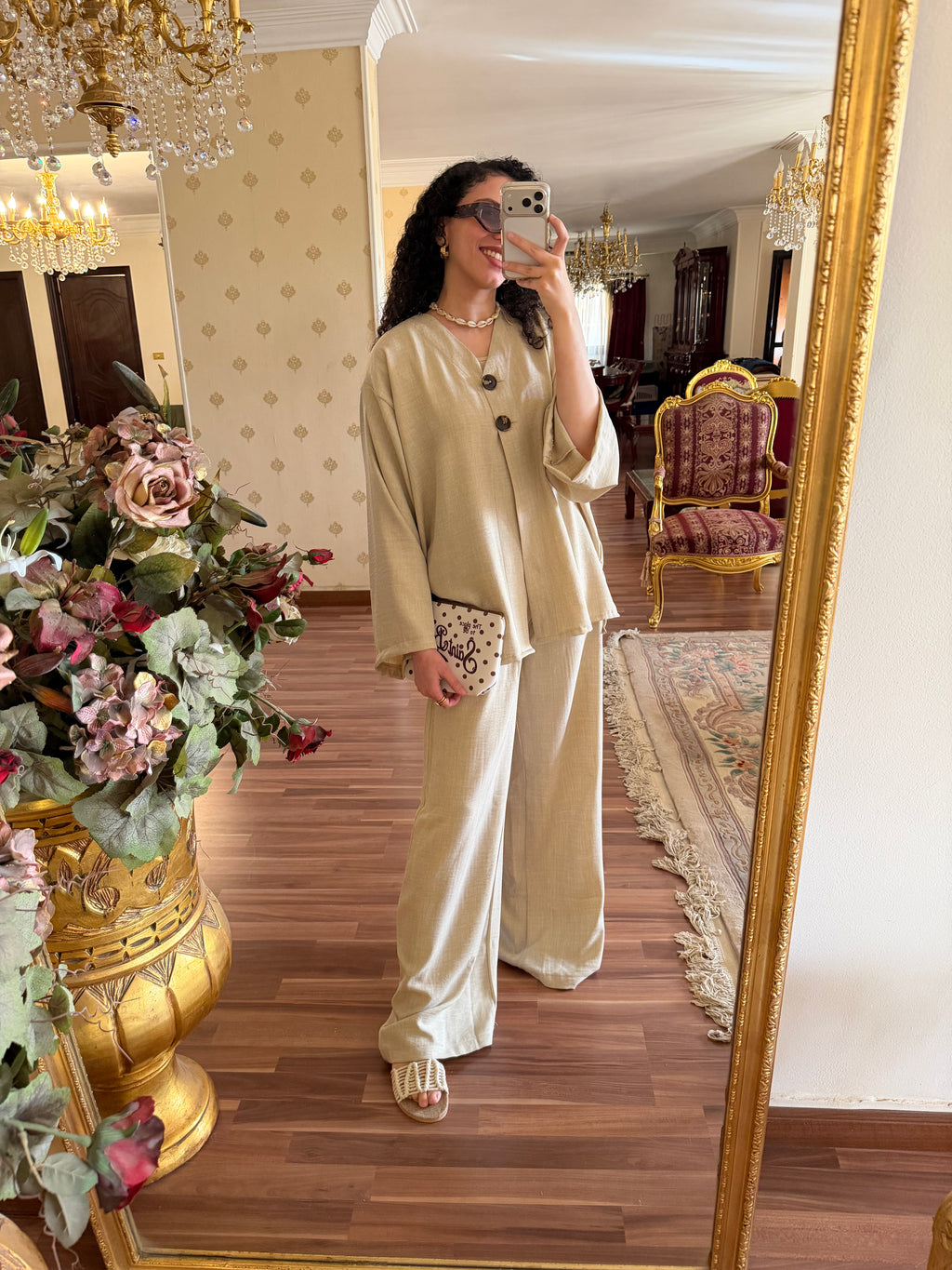 Beige Linen Set
