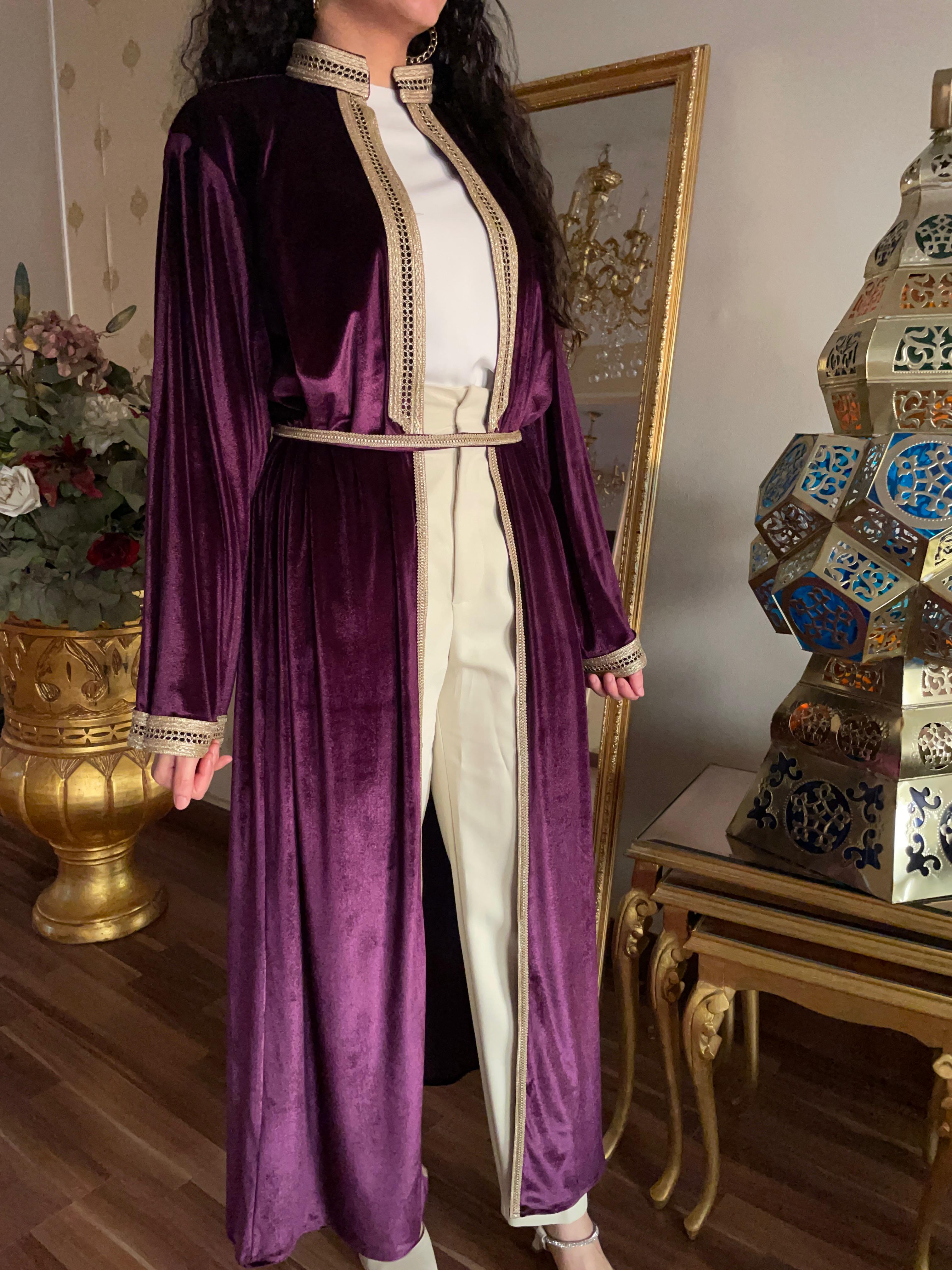 Purple Velvet Kaftan