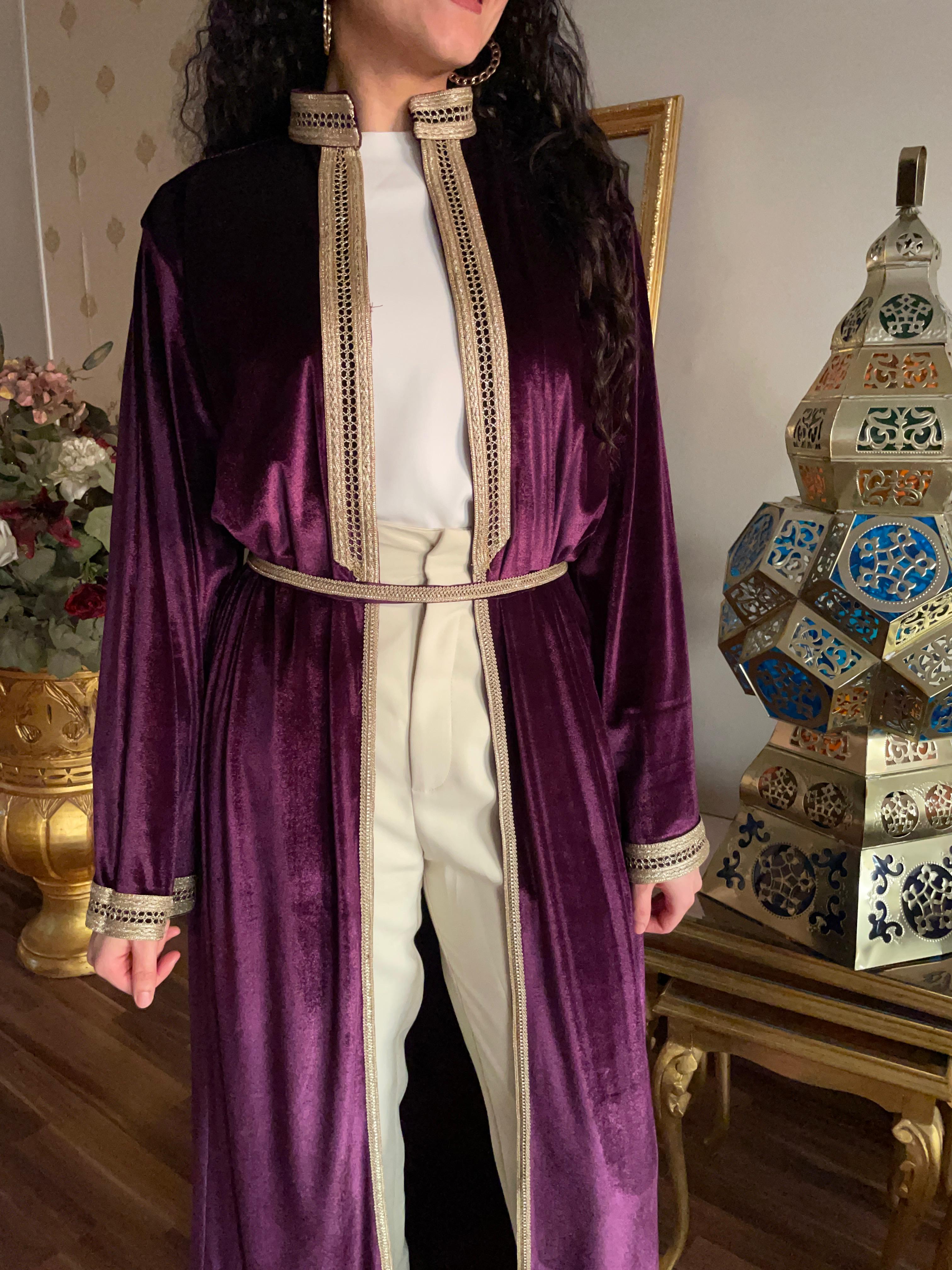 Purple Velvet Kaftan