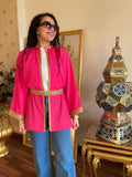 Fuchsia Wide-Sleeved Cardigan