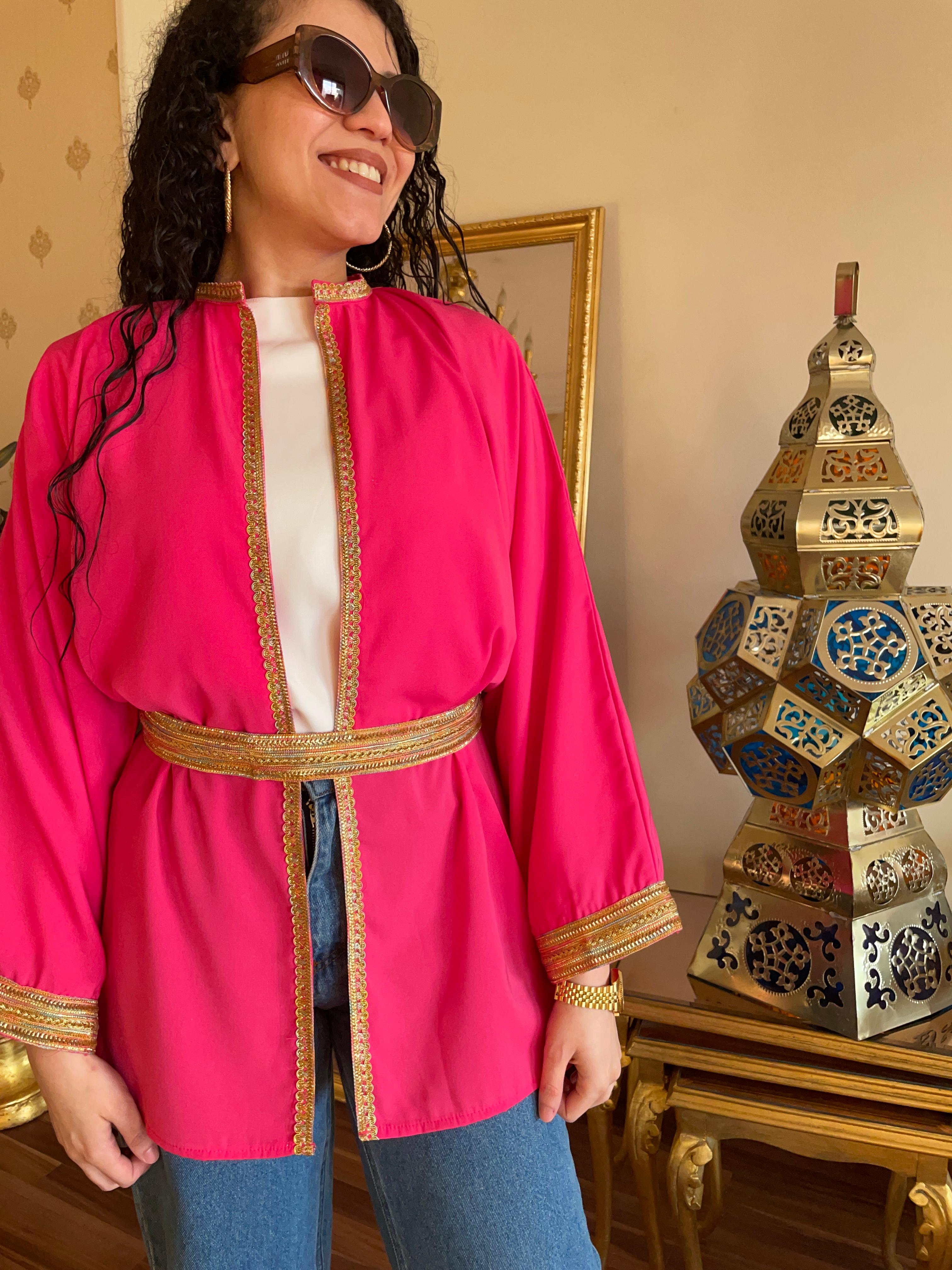 Fuchsia Wide-Sleeved Cardigan