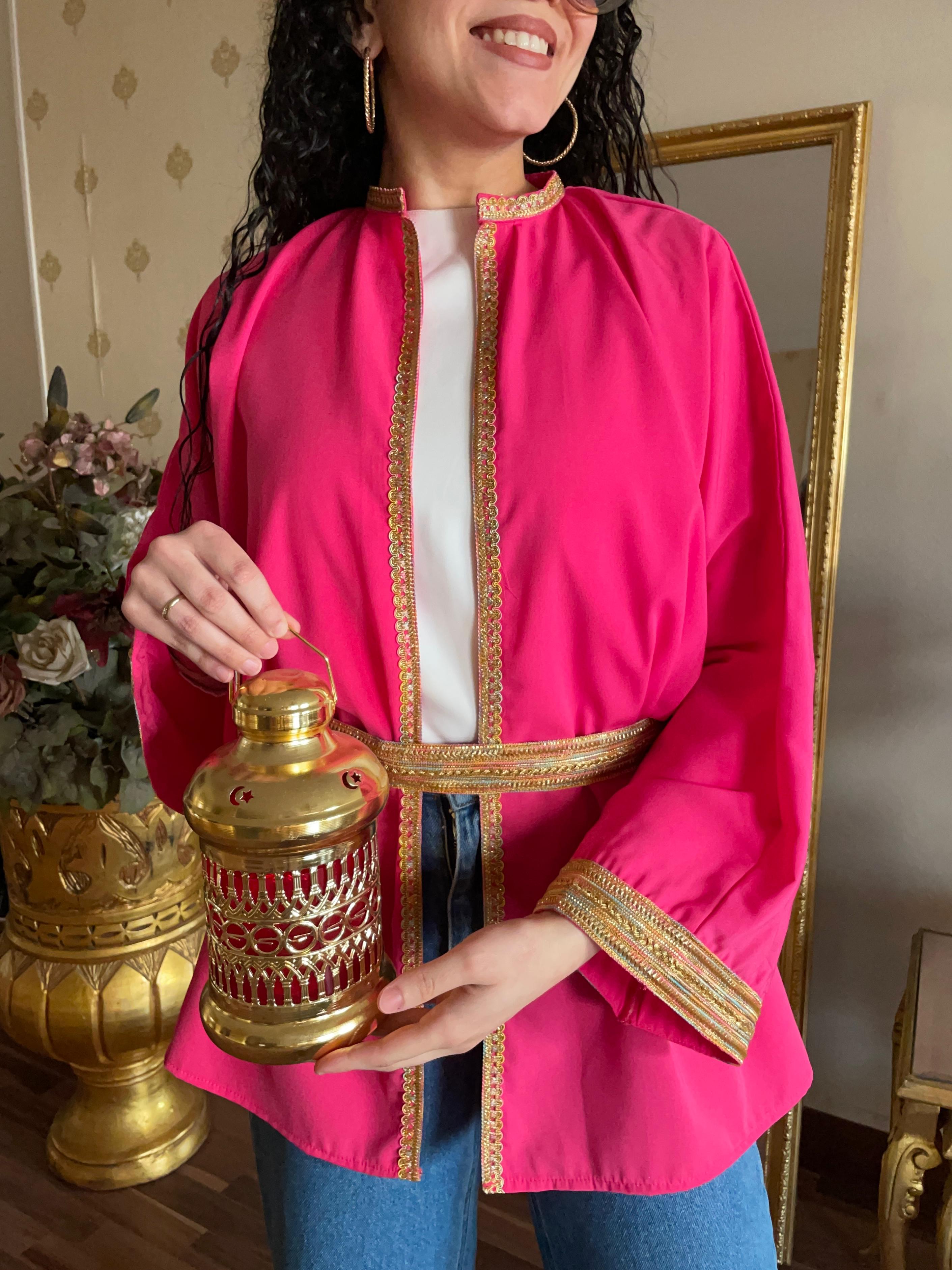Fuchsia Wide-Sleeved Cardigan