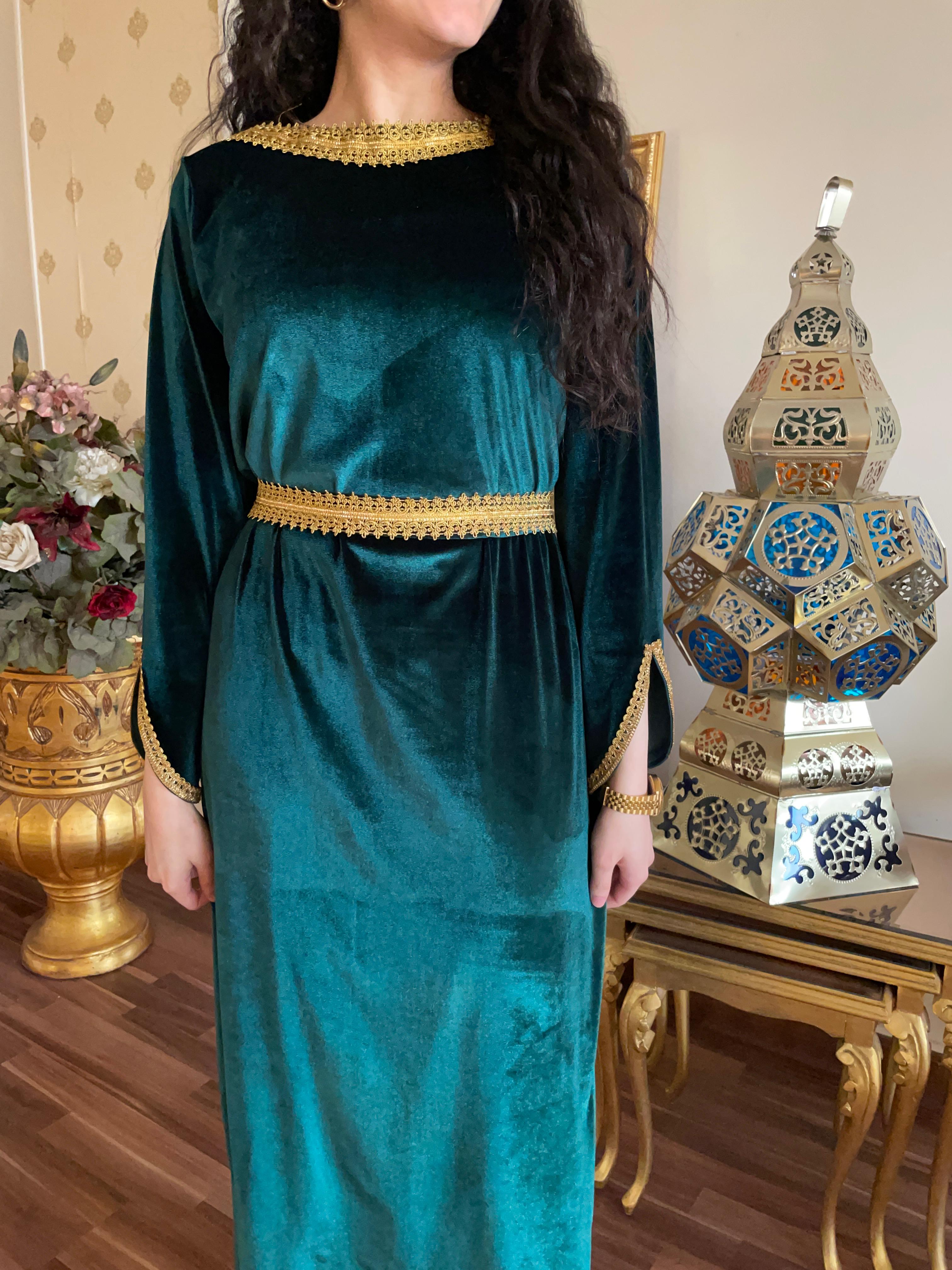 Emerald Velvet Dress