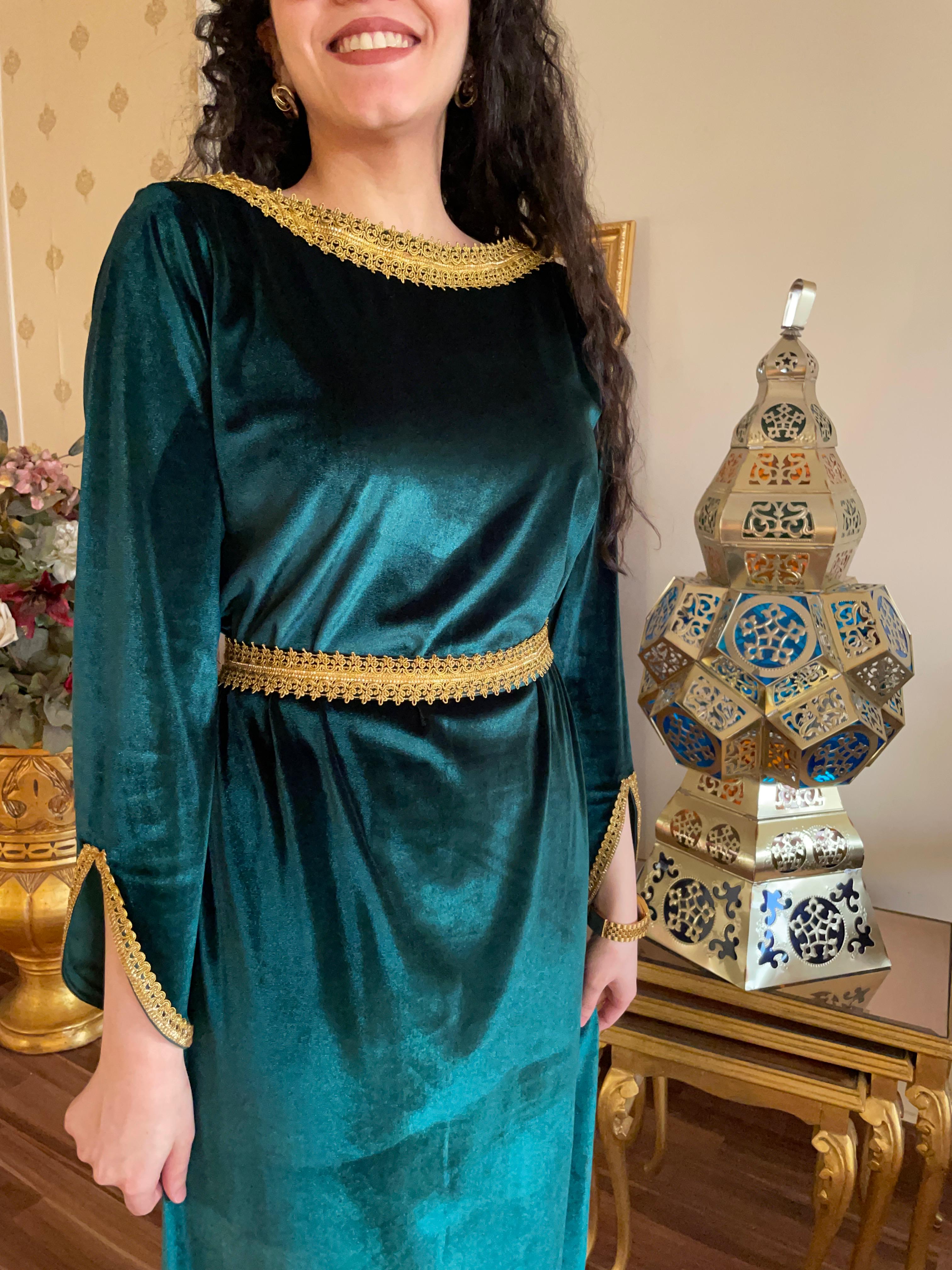 Emerald Velvet Dress