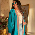 Teal Linen Cardigan