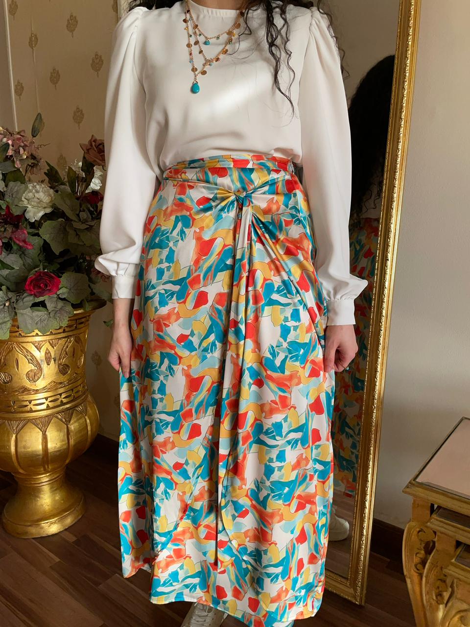 Summer on Fire Wrap Skirt