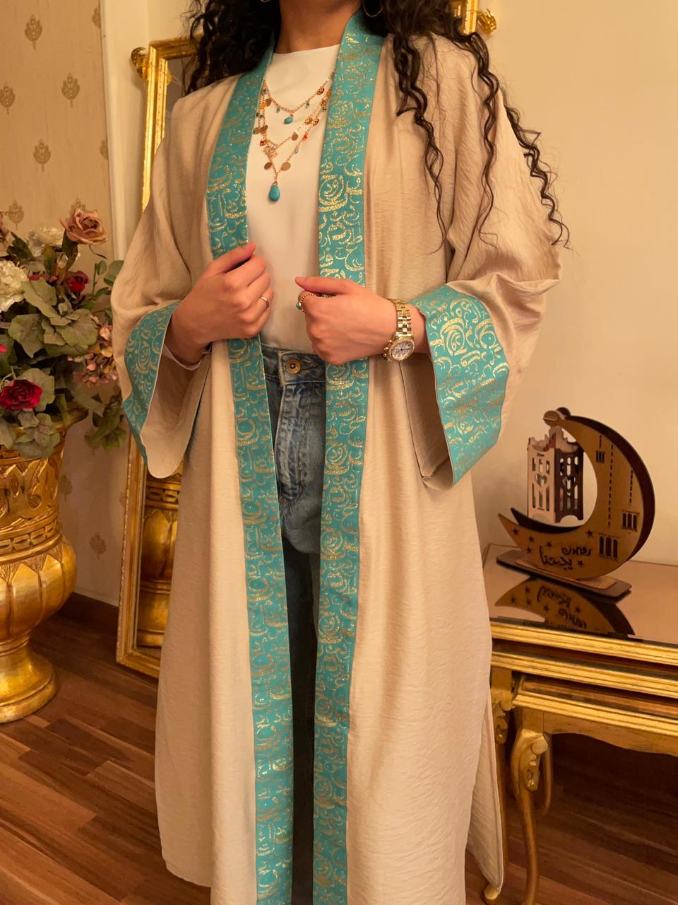 Beige Linen Kaftan