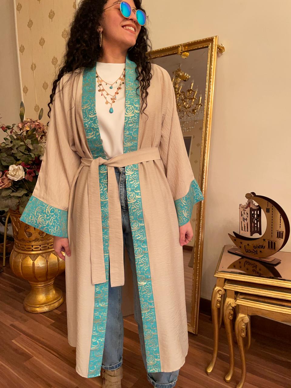 Beige Linen Kaftan
