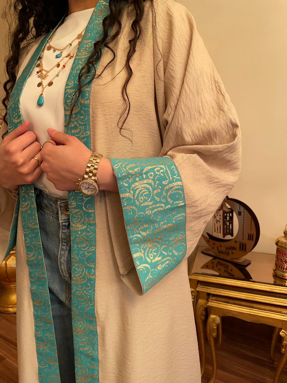 Beige Linen Kaftan