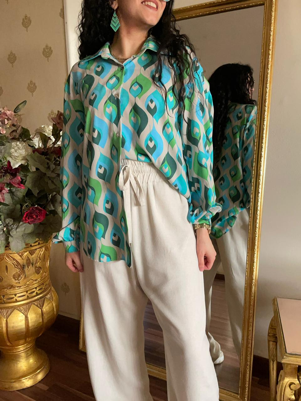 Aqua Print Shirt