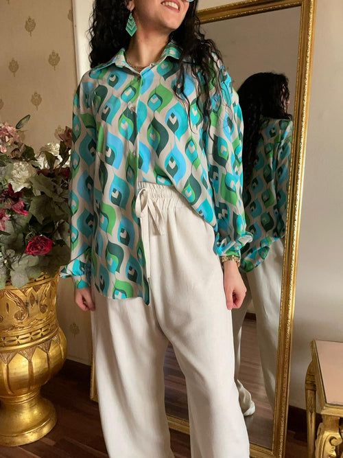 Aqua Print Shirt