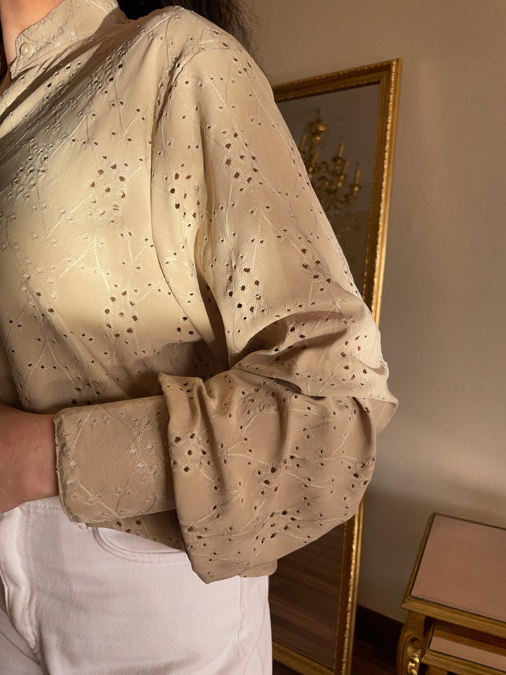 Mocha Broderie Shirt